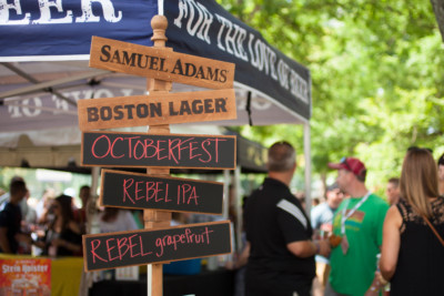 2016 Wheaton Brew Fest event image from Sam Adams beer tent in Memorial Park, Wheaton IL. Photo from and linked to 2016 Wheaton Brew Fest Event Slideshow