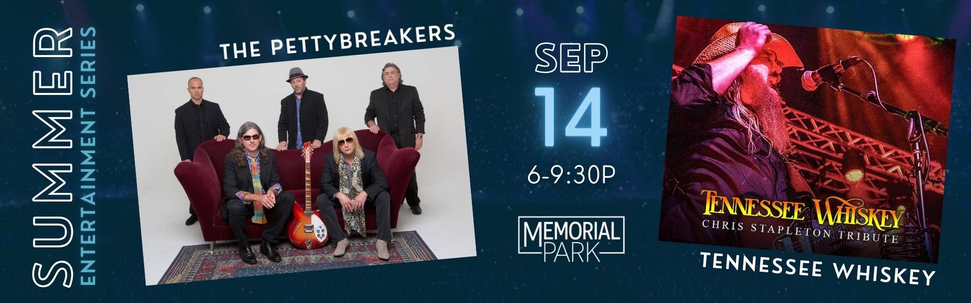 Memorial Park performance featuring The Pettybreakers and Tennessee Whiskey
