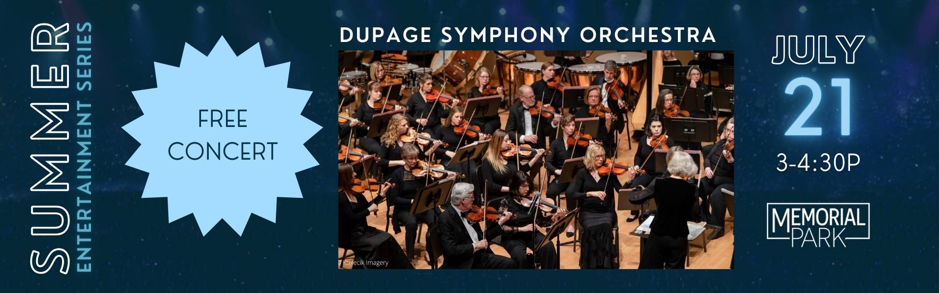 Free concert at Memorial Park featuring DuPage Symphony Orchestra