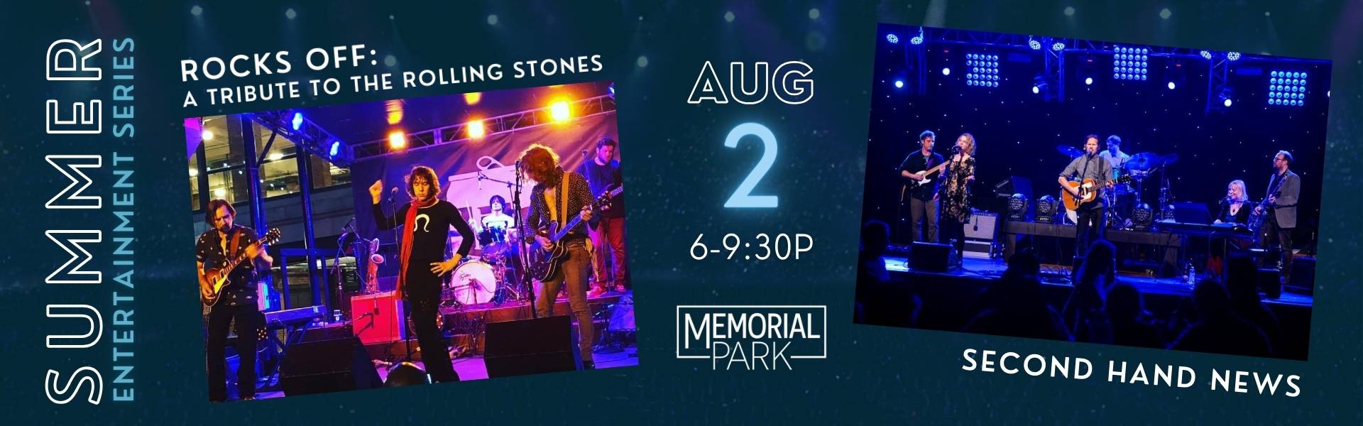 Memorial Park performance featuring Rocks Off and Second Hand News