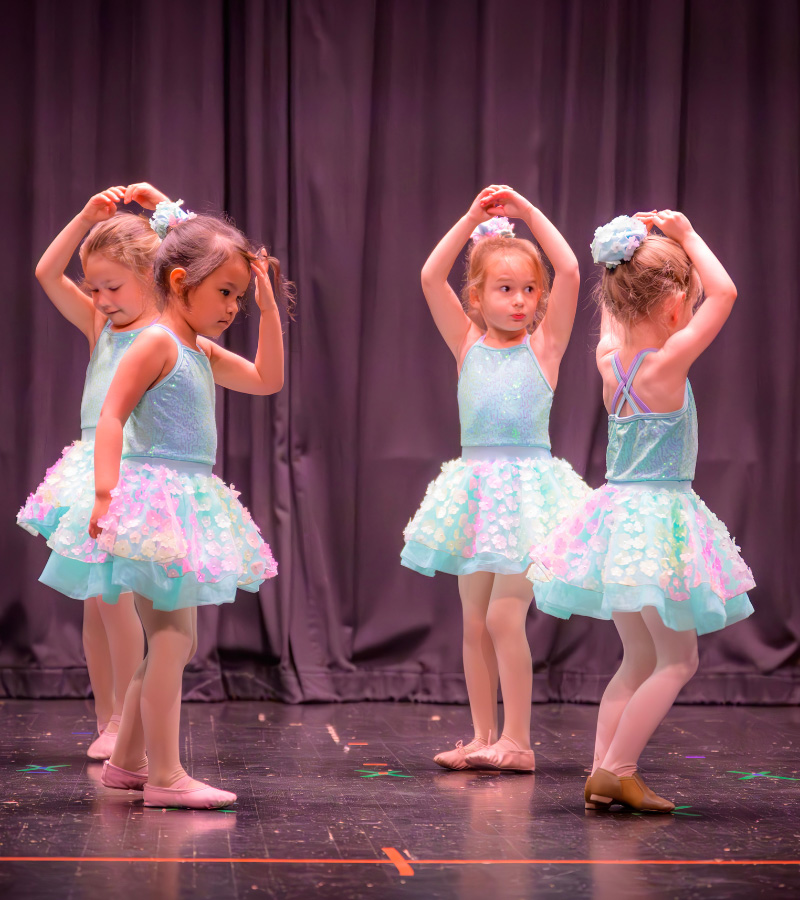 Girls dancing ballet