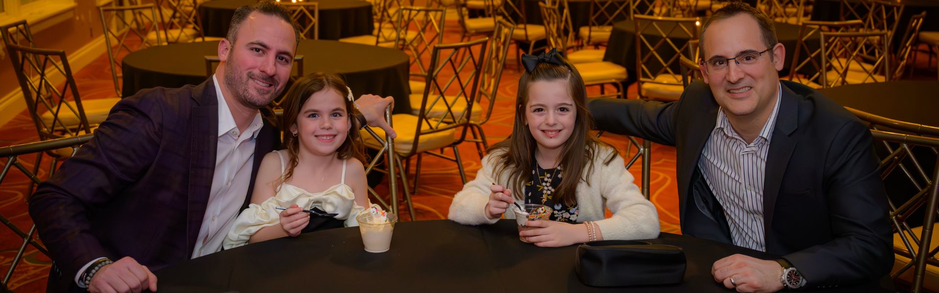 Fathers with their daughters during the Bowties and Tiaras event