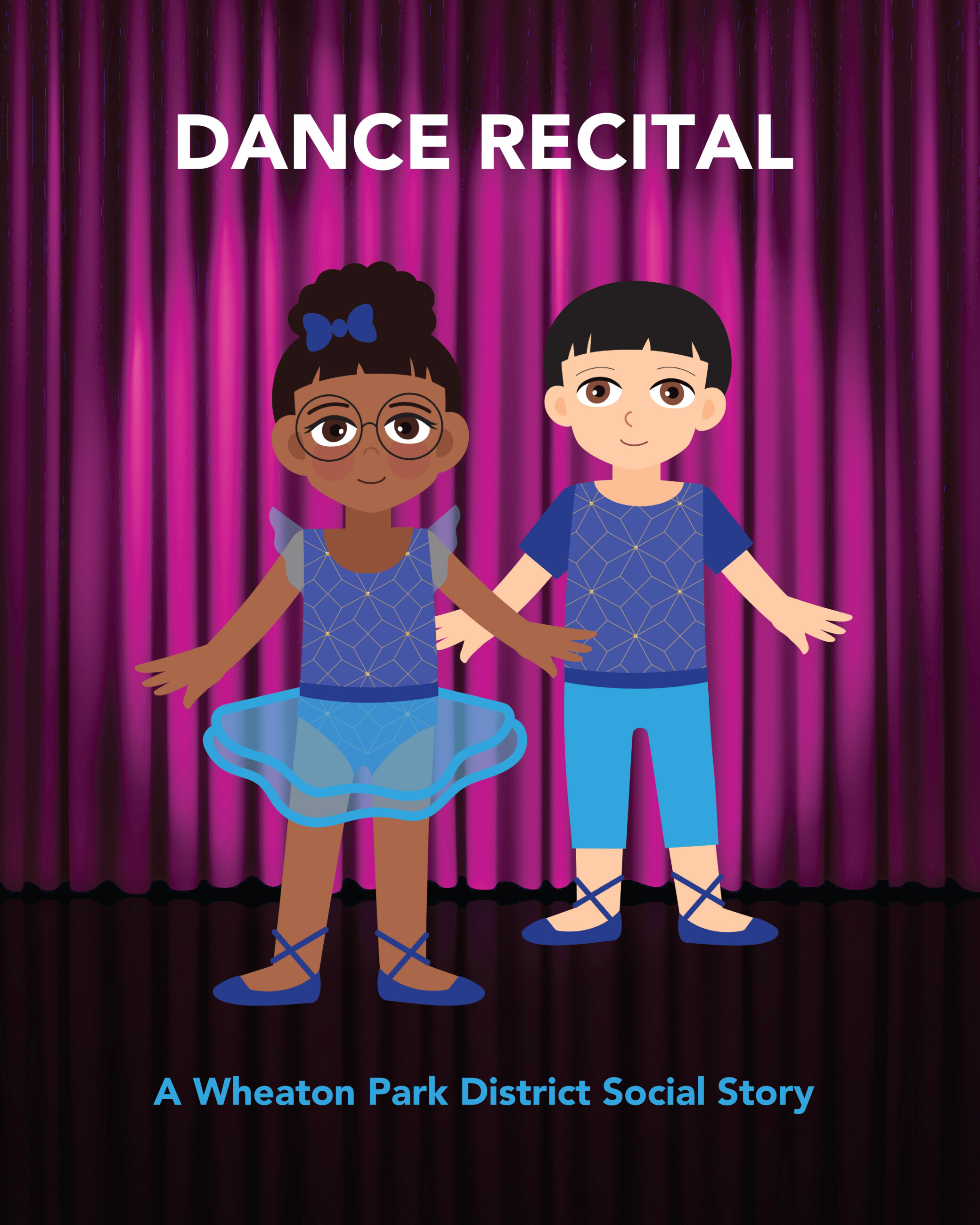 Two children dancing on stage