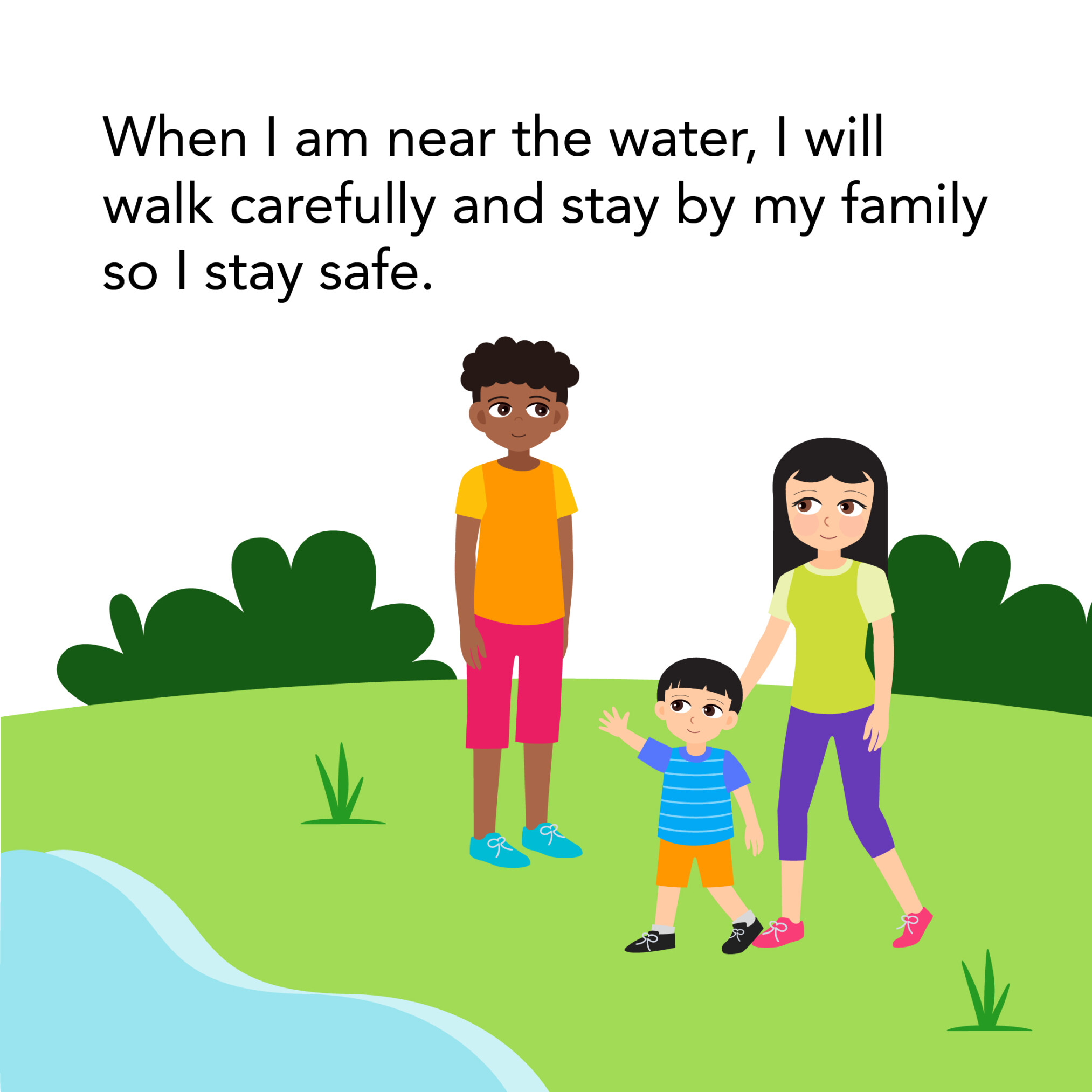 Fish-O-Rama Social Story 2025_10 Little boy will stay by his family when near the water