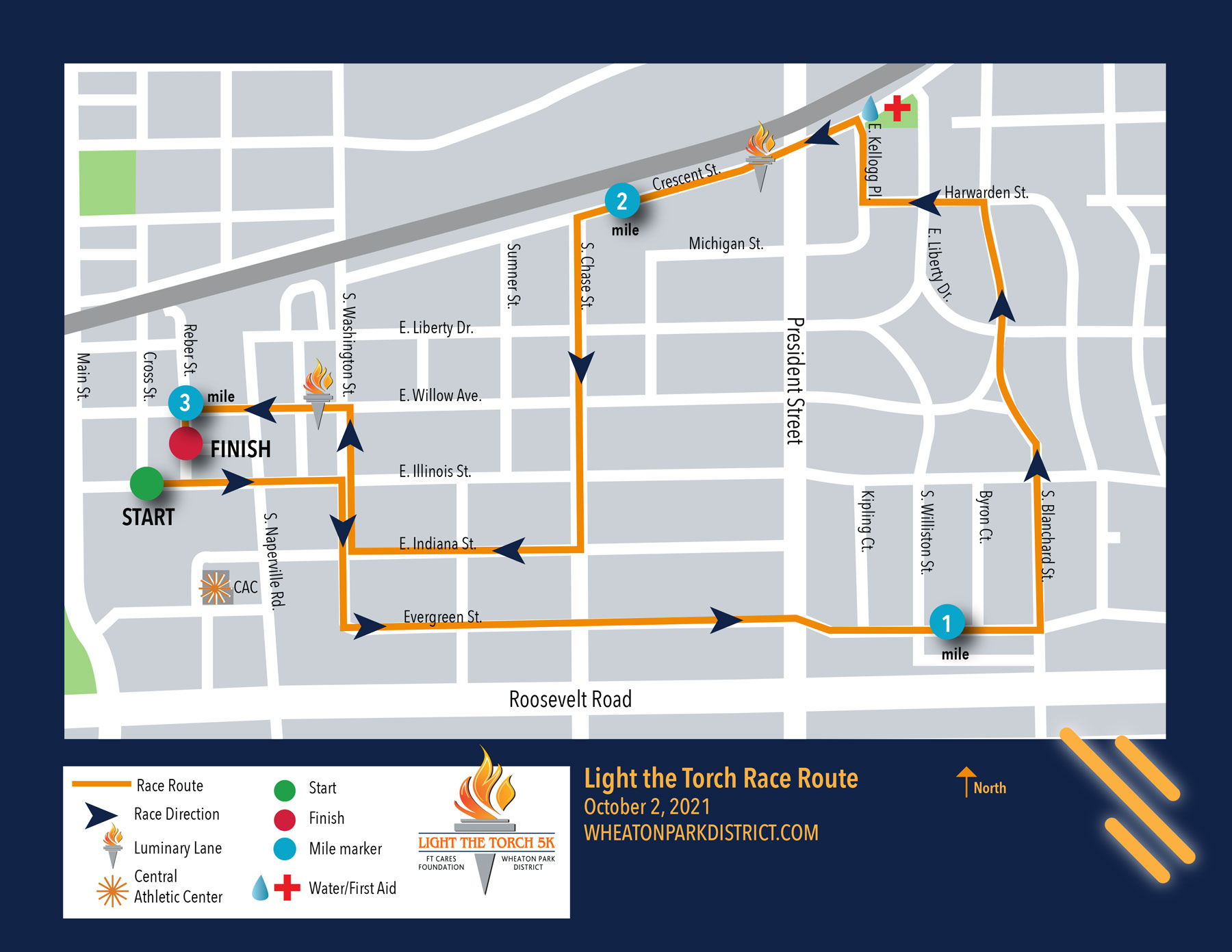 2021 Light the Torch Race Route image