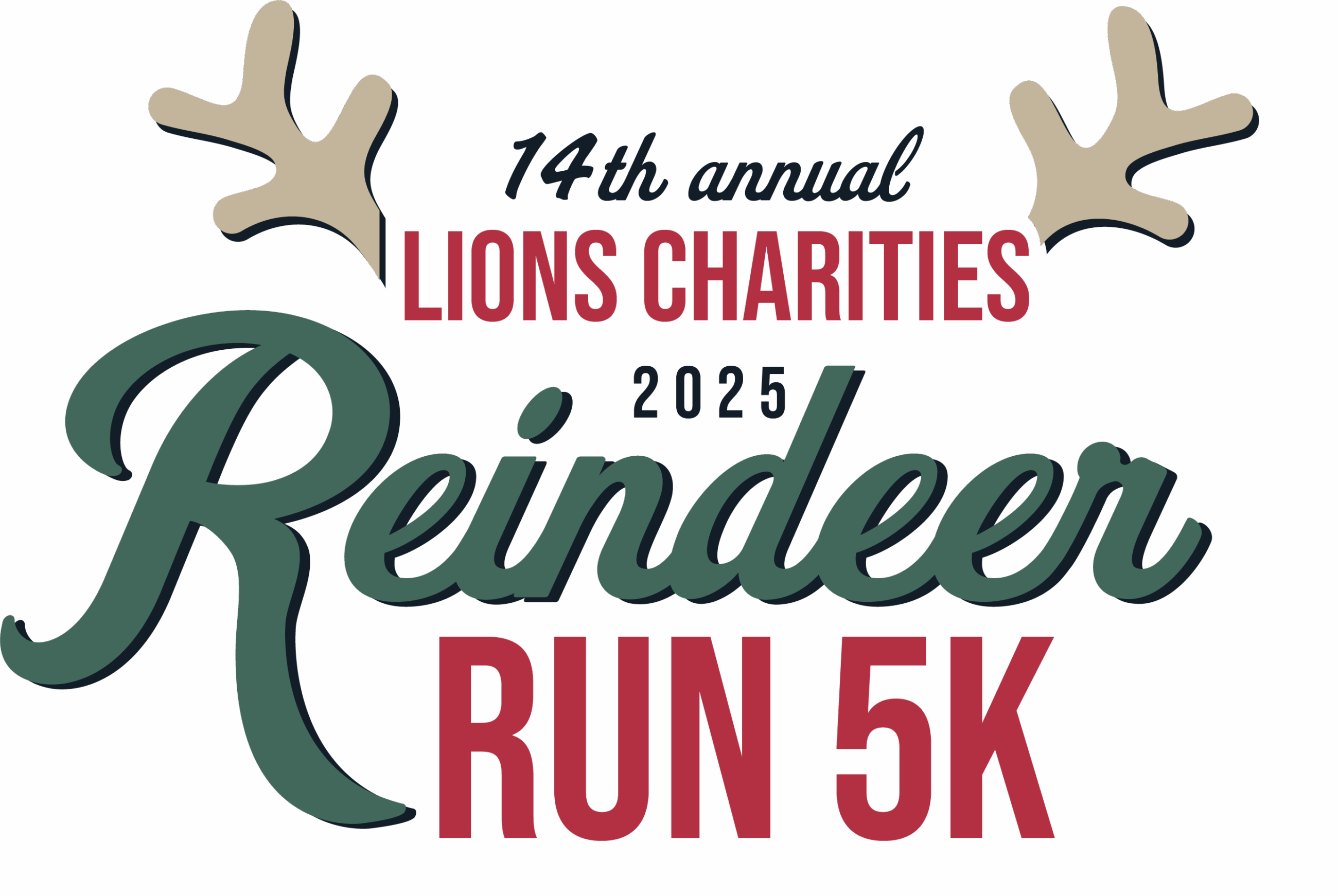 RR-2025-Logo 14th Annual Lions Charities 2025 Reindeer Run 5K logo