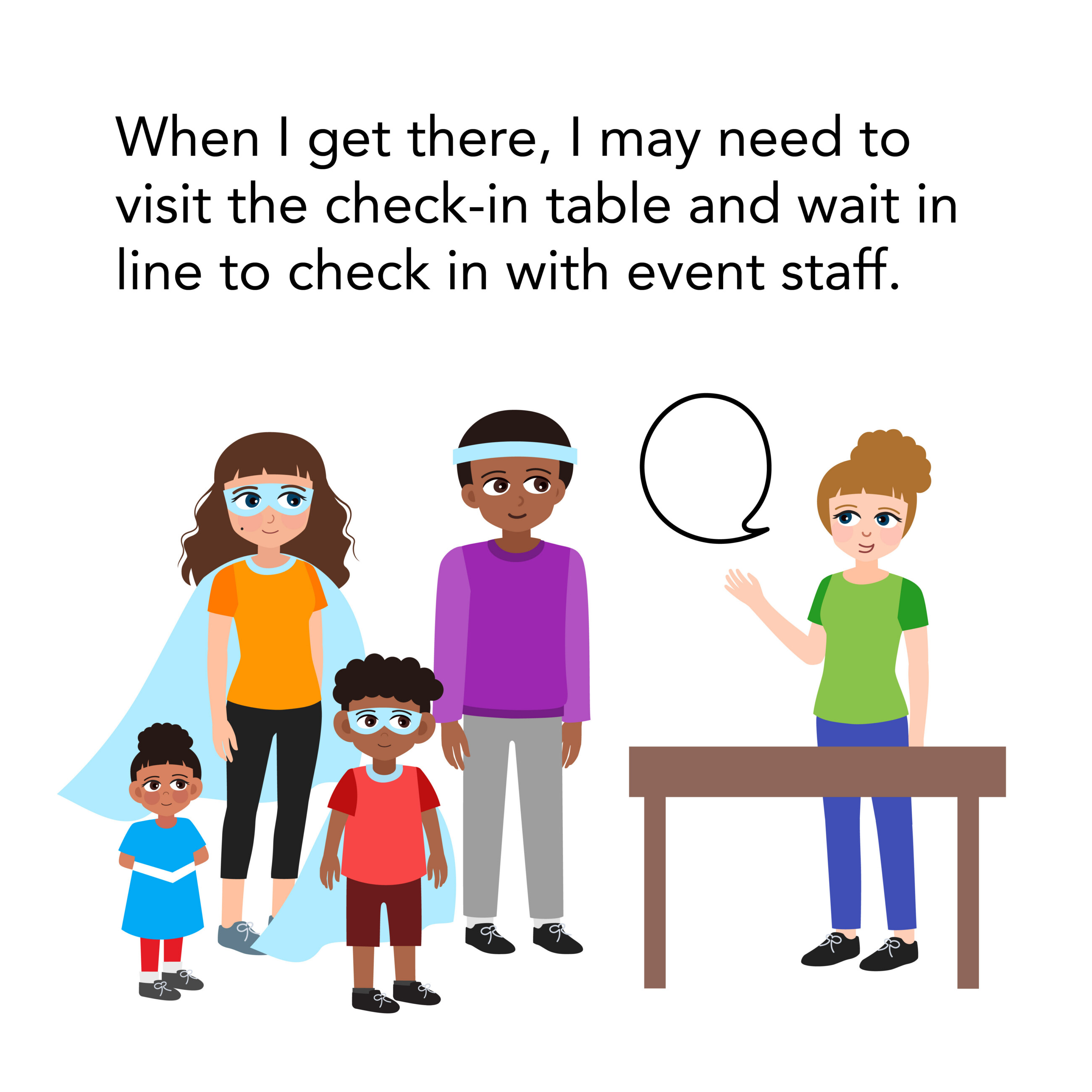 People waiting in line