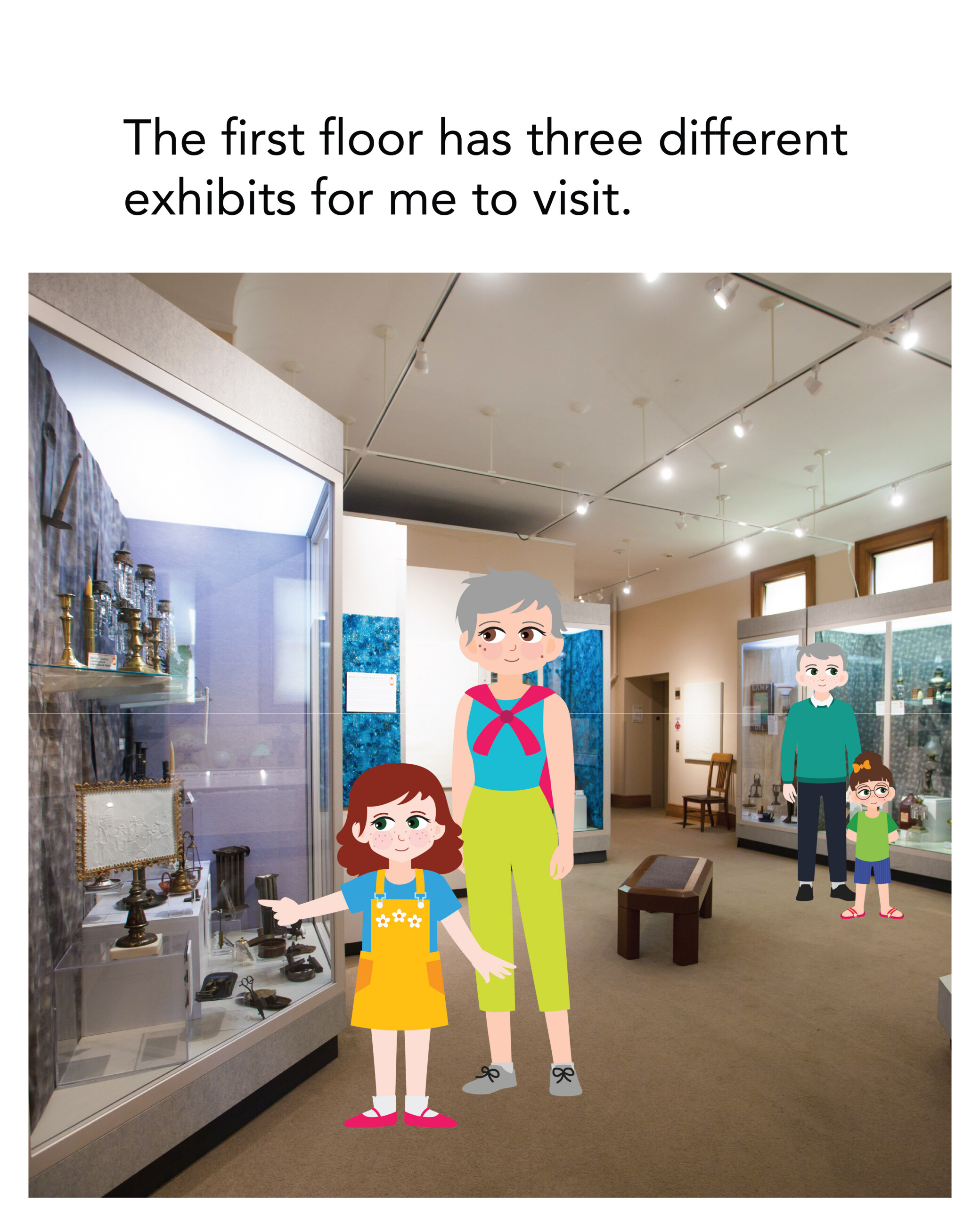 The first floor has three different exhibits for me to visit.