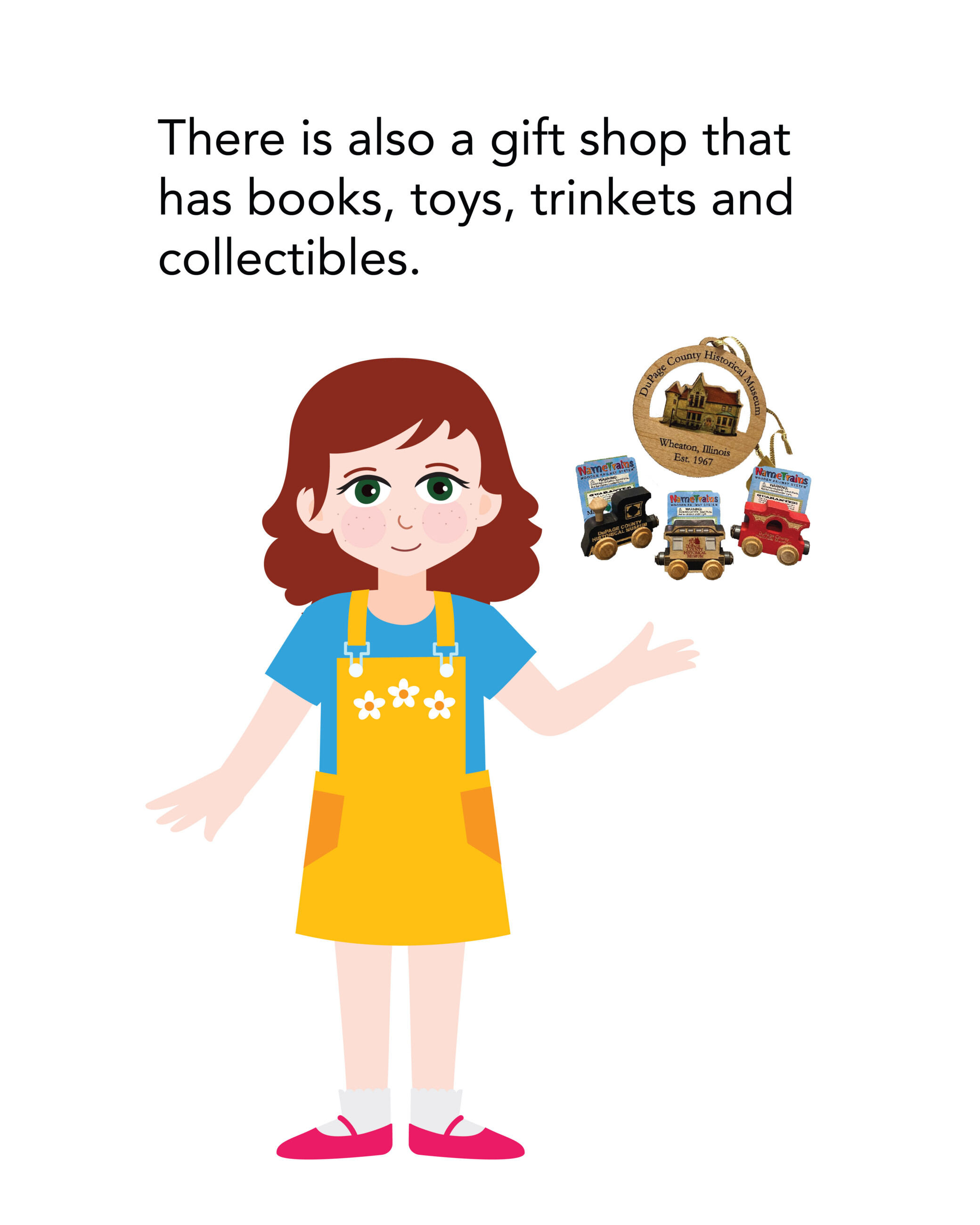 There is also a gift shop that has books, toys, trinkets and collectibles.