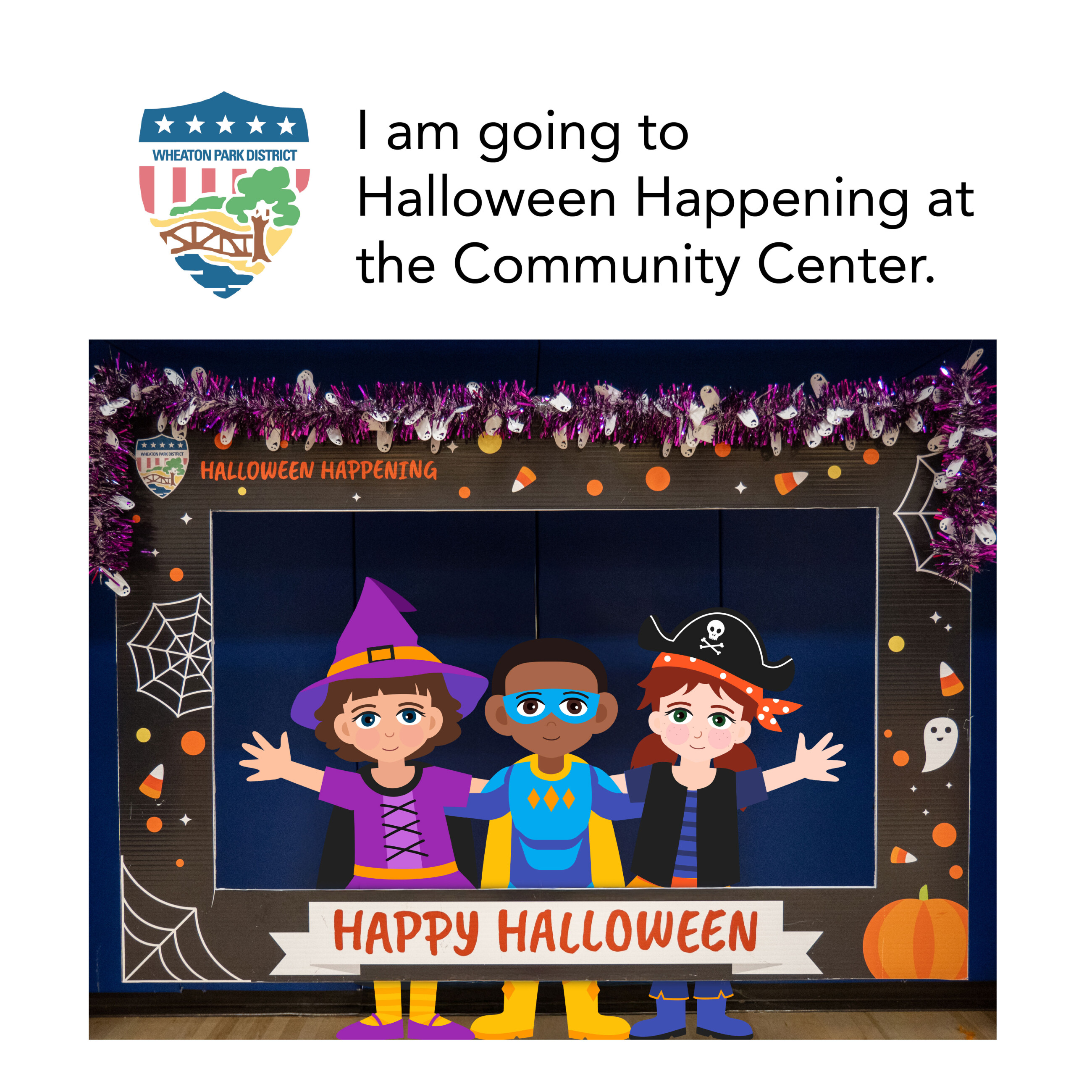 Group of children posing in halloween costumes