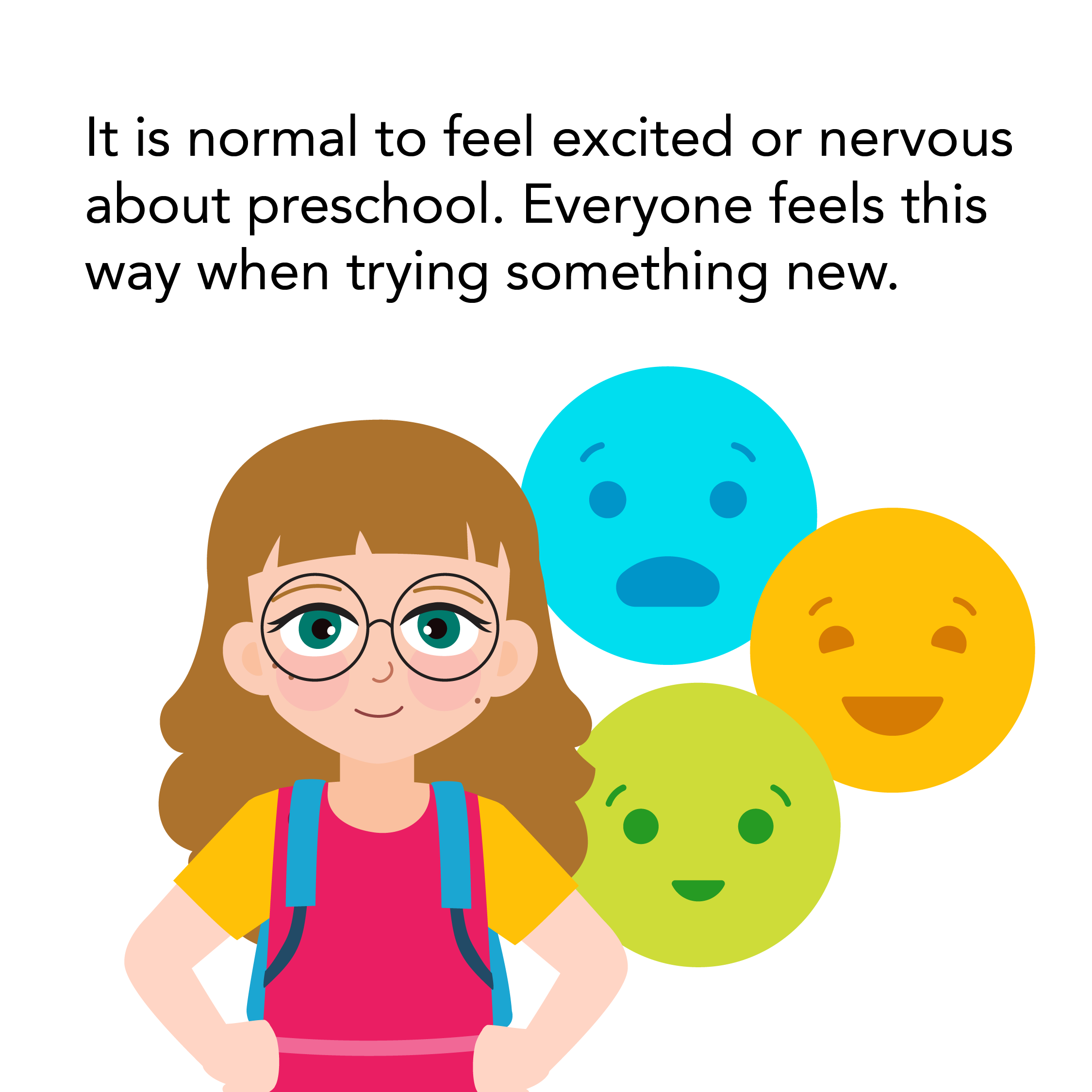 Little girl expresses her emotions about preschool 