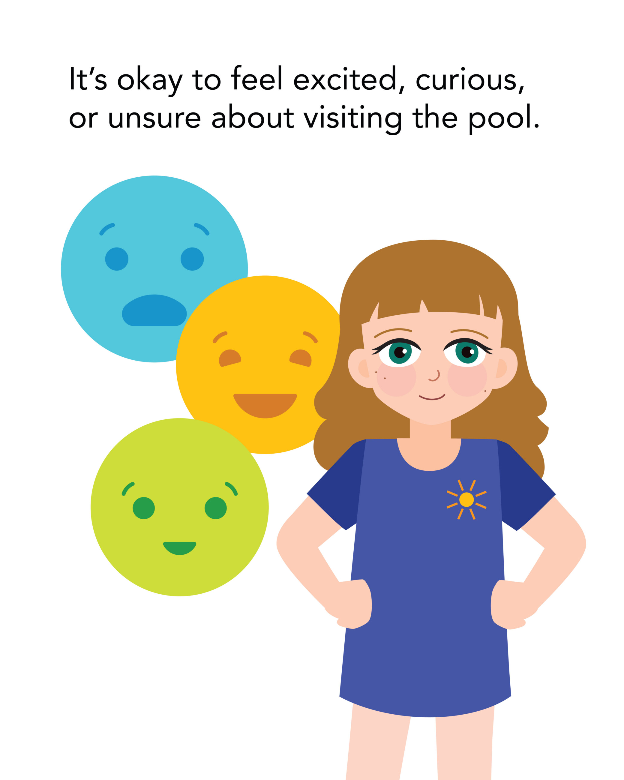 It’s okay to feel excited, curious, or unsure about visiting the pool.