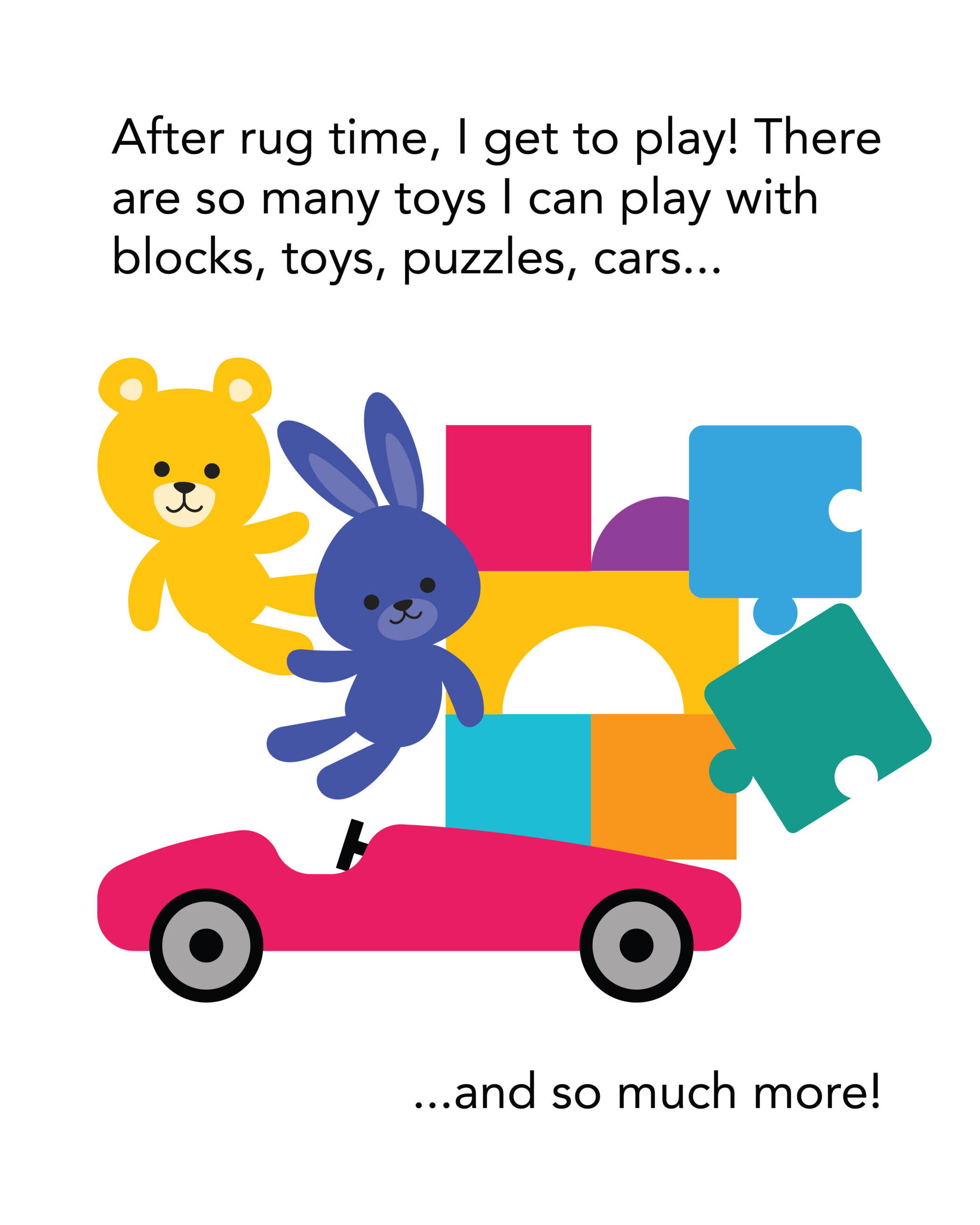 SS Wide Horizons 2026-13 After rug time, I get to play! There are so many toys I can play with blocks, toys, puzzles, cars...