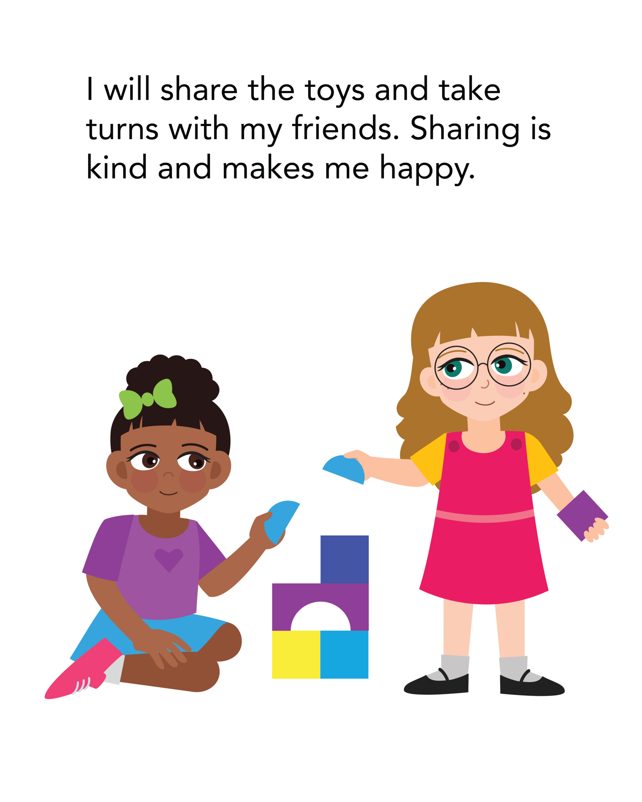 SS Wide Horizons 2026-14 I will share the toys and take turns with my friends. Sharing is kind and makes me happy.