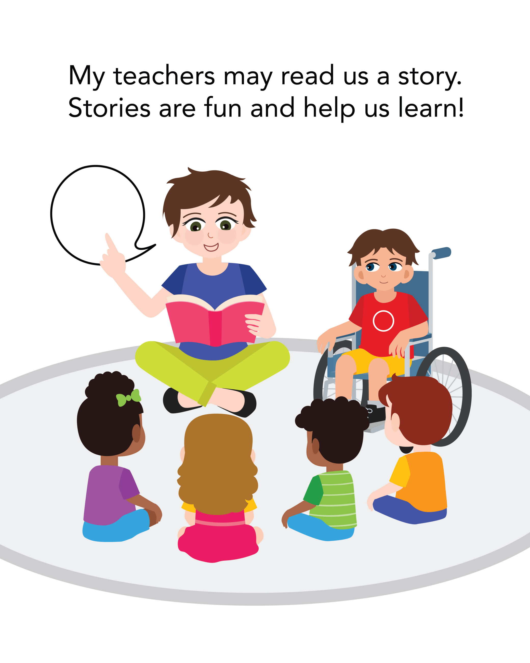 SS Wide Horizons 2026-15 My teachers may read us a story. Stories are fun and help us learn!