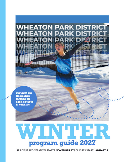 Winter 2027 program guide cover links to view program guide at calameo.com in new window