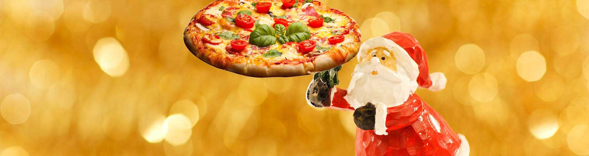 pizza with santa